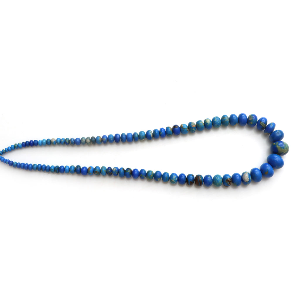 Ceruleite smooth rondelle beads