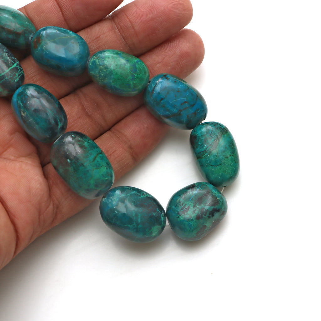 Chrysocolla Smooth Tumble Beads