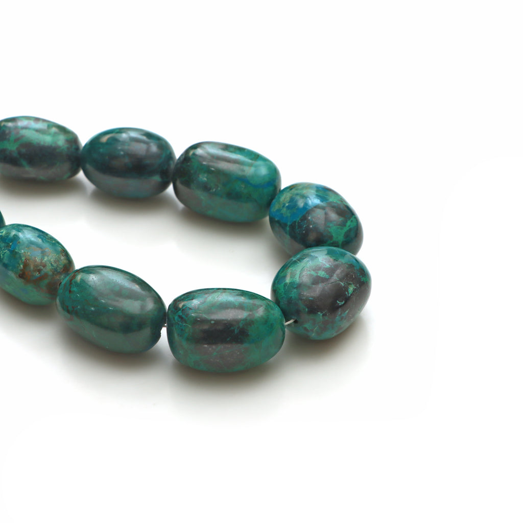 Chrysocolla Smooth Tumble Beads for jewelry making