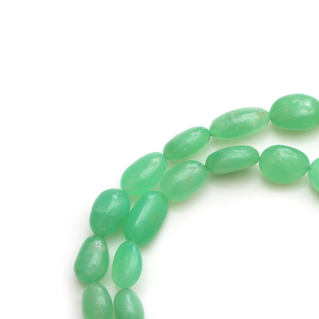 Chrysoprase Smooth Tumble gemstone Beads