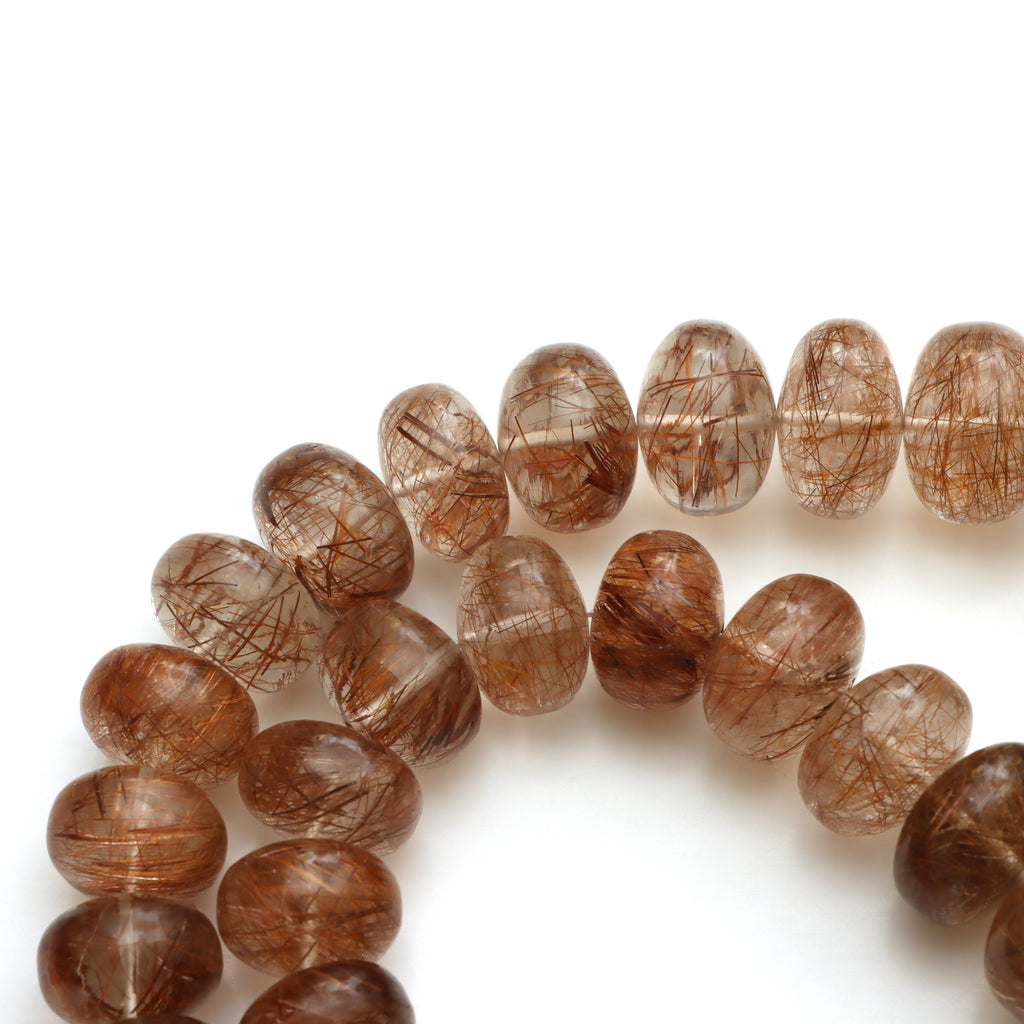 Copper Rutile Smooth Roundel wholesale gemstone beads