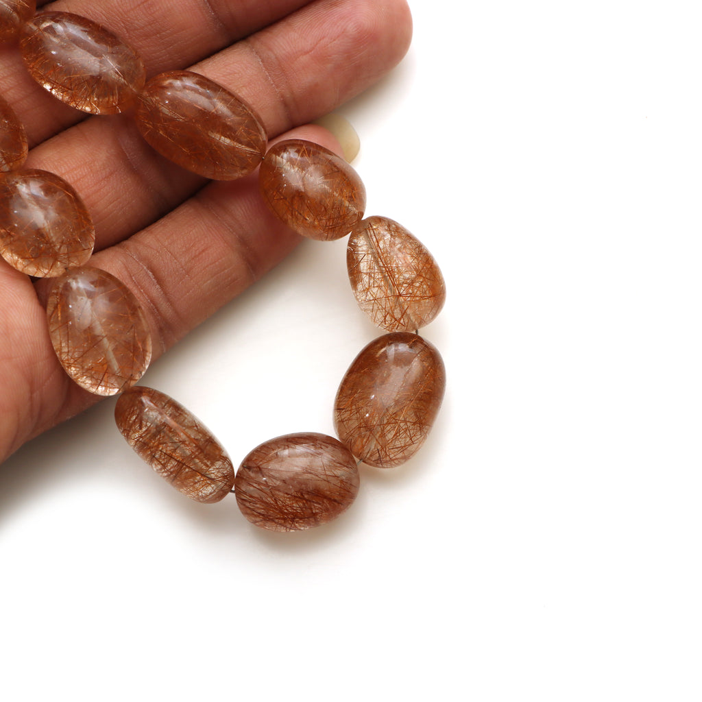 Copper Rutile Smooth Tumble wholesale gemstone Beads