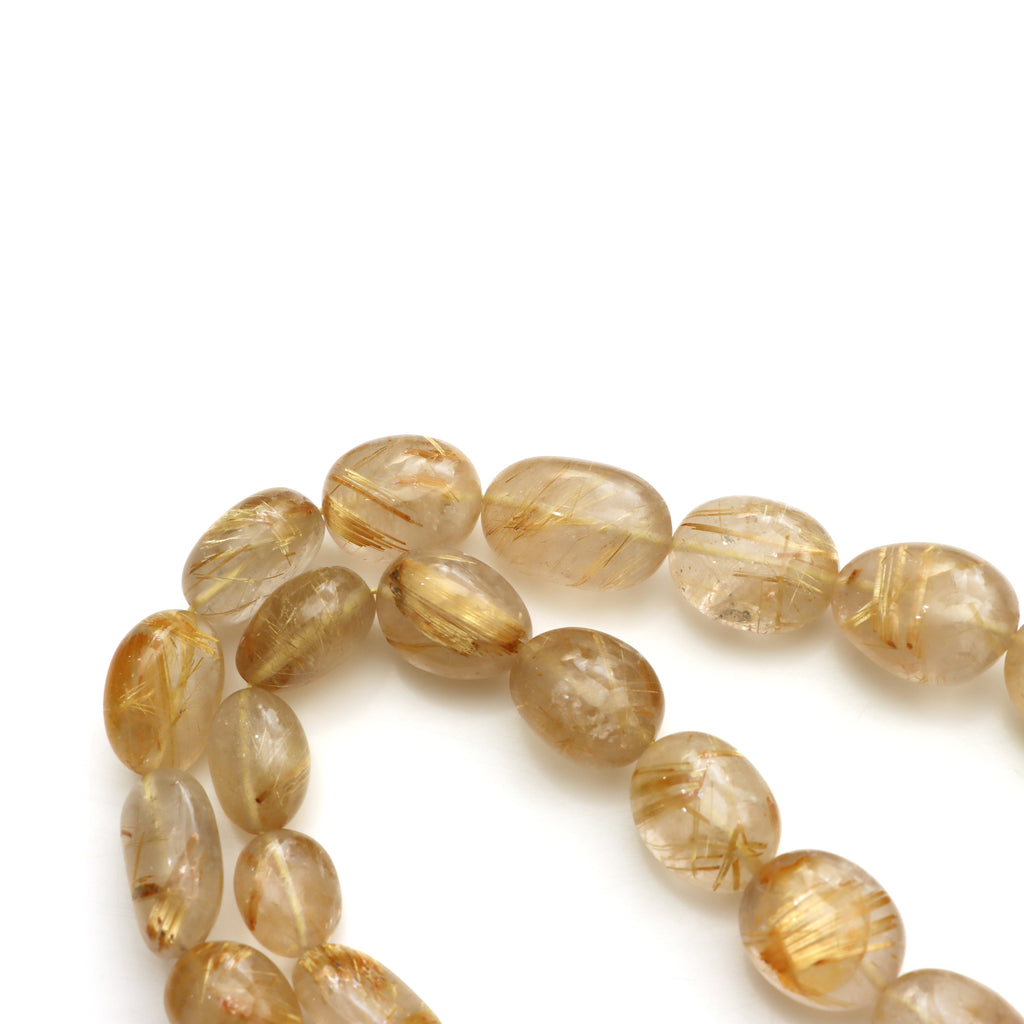 Golden Rutile Smooth Tumble wholesale gemstone Beads