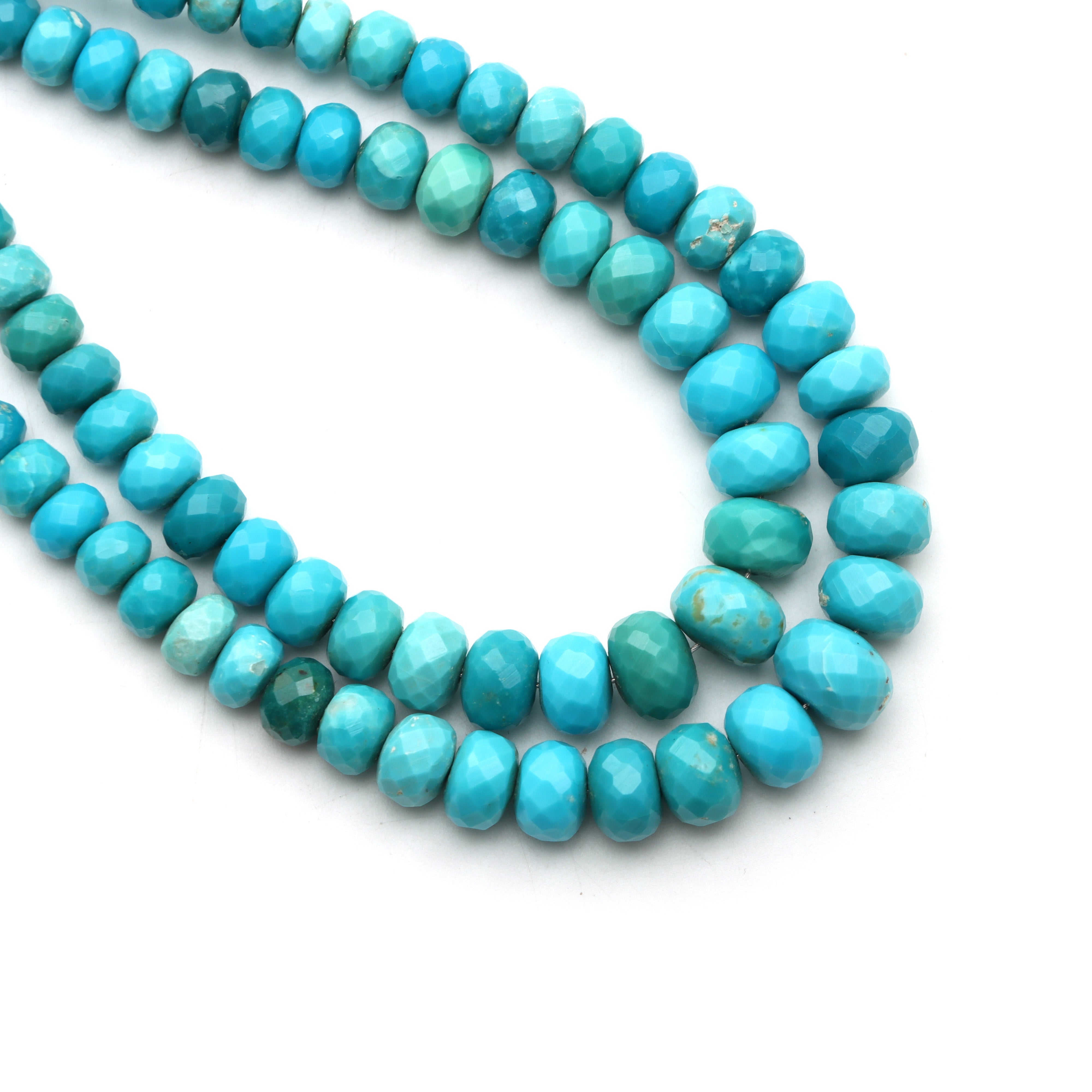 Turquoise Faceted Rondelle Beads, 4.5 mm To 9 mm, Turquoise Jewelry Ma –  National Facets