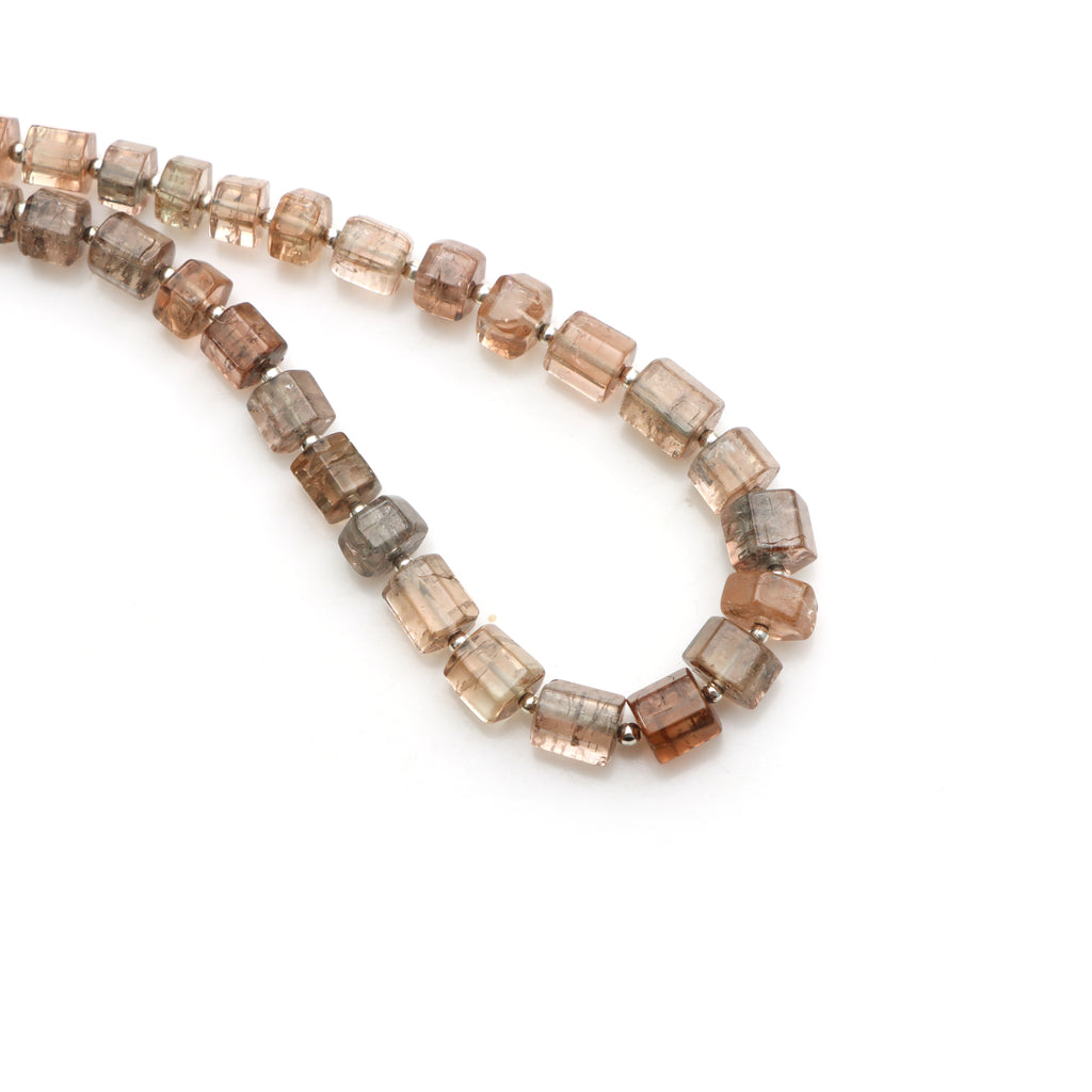 Natural Tourmaline Faceted Cylinder Beads