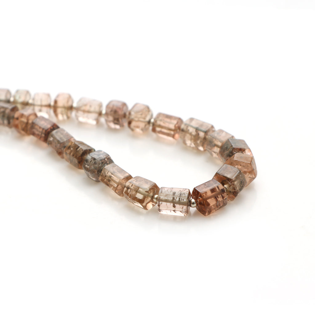 Natural Tourmaline Faceted Cylinder Beads