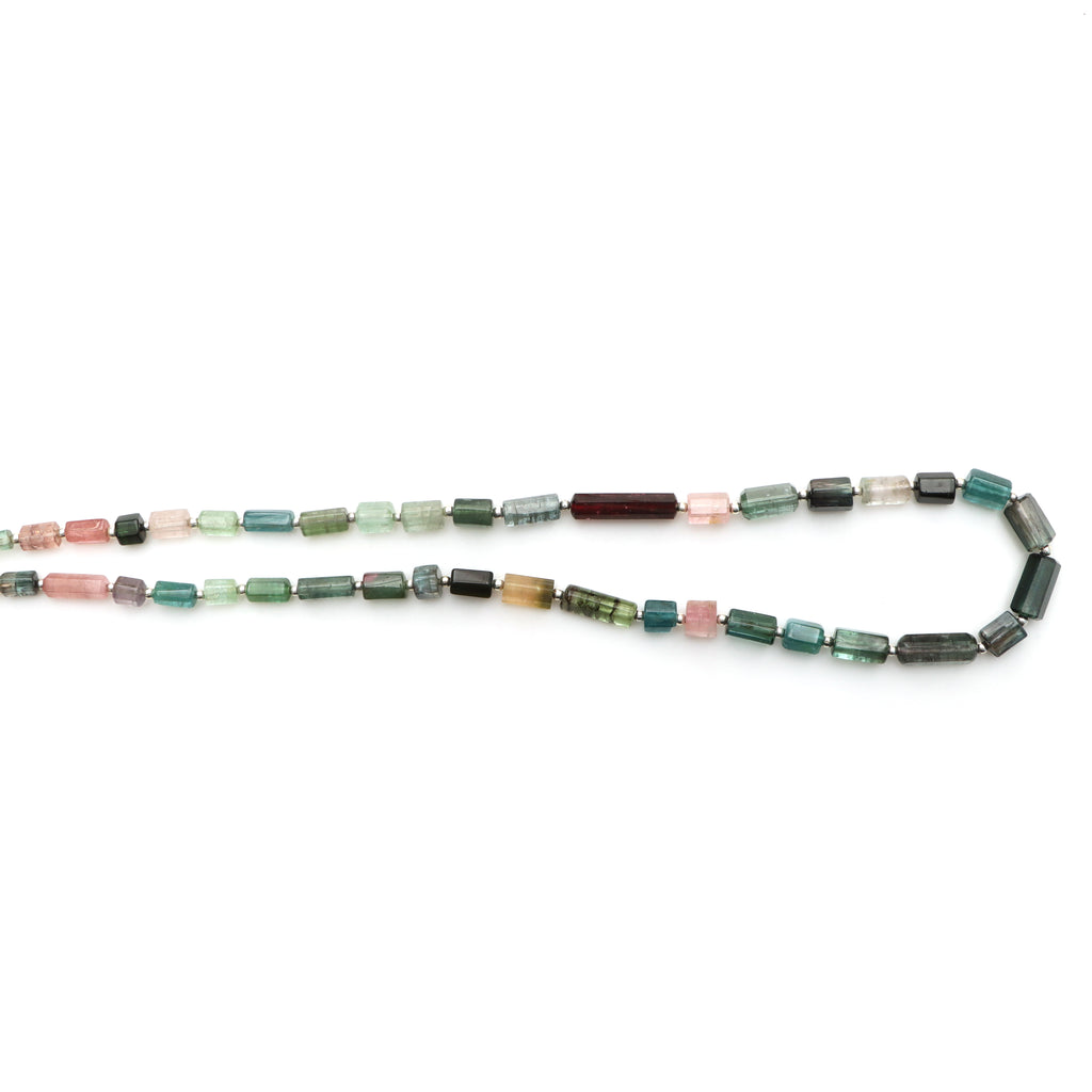 Natural Multi Tourmaline Smooth Rectangle Beads