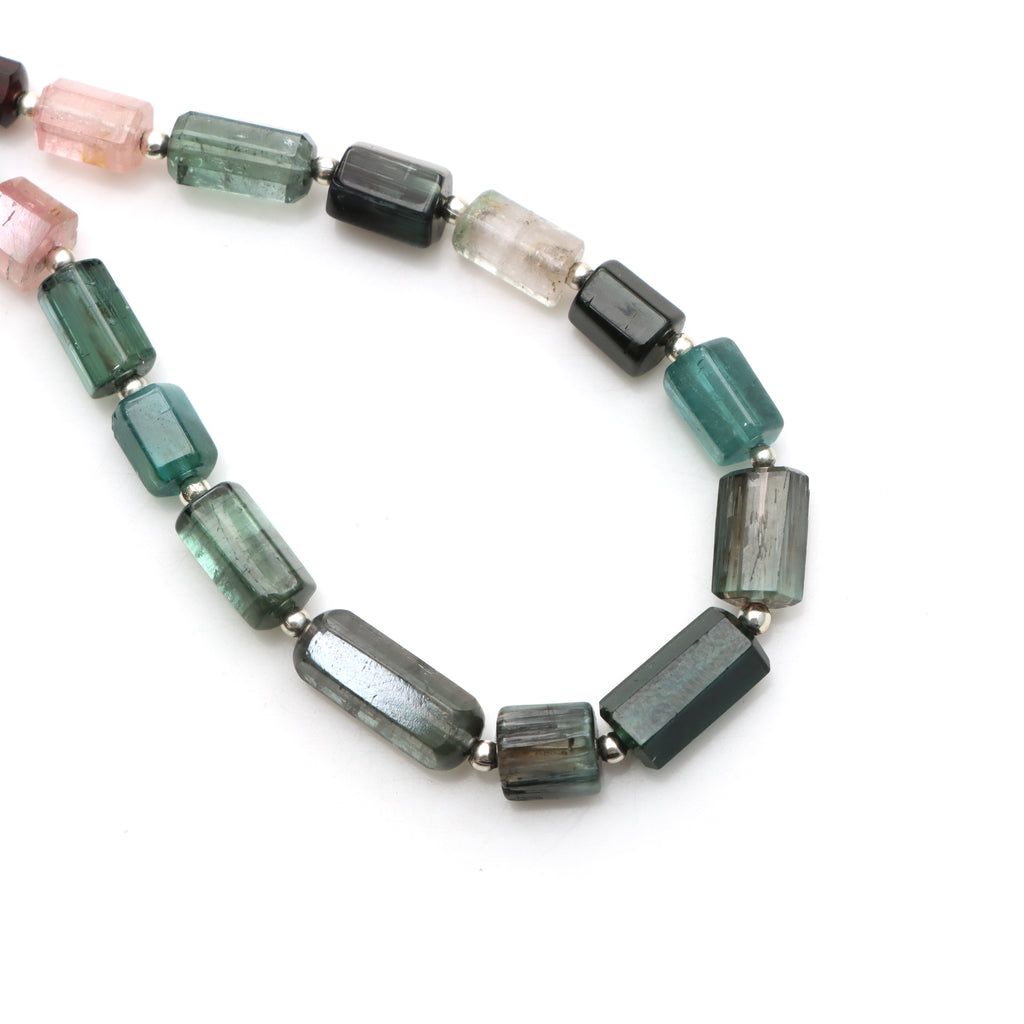 Natural Multi Tourmaline Smooth Rectangle Beads