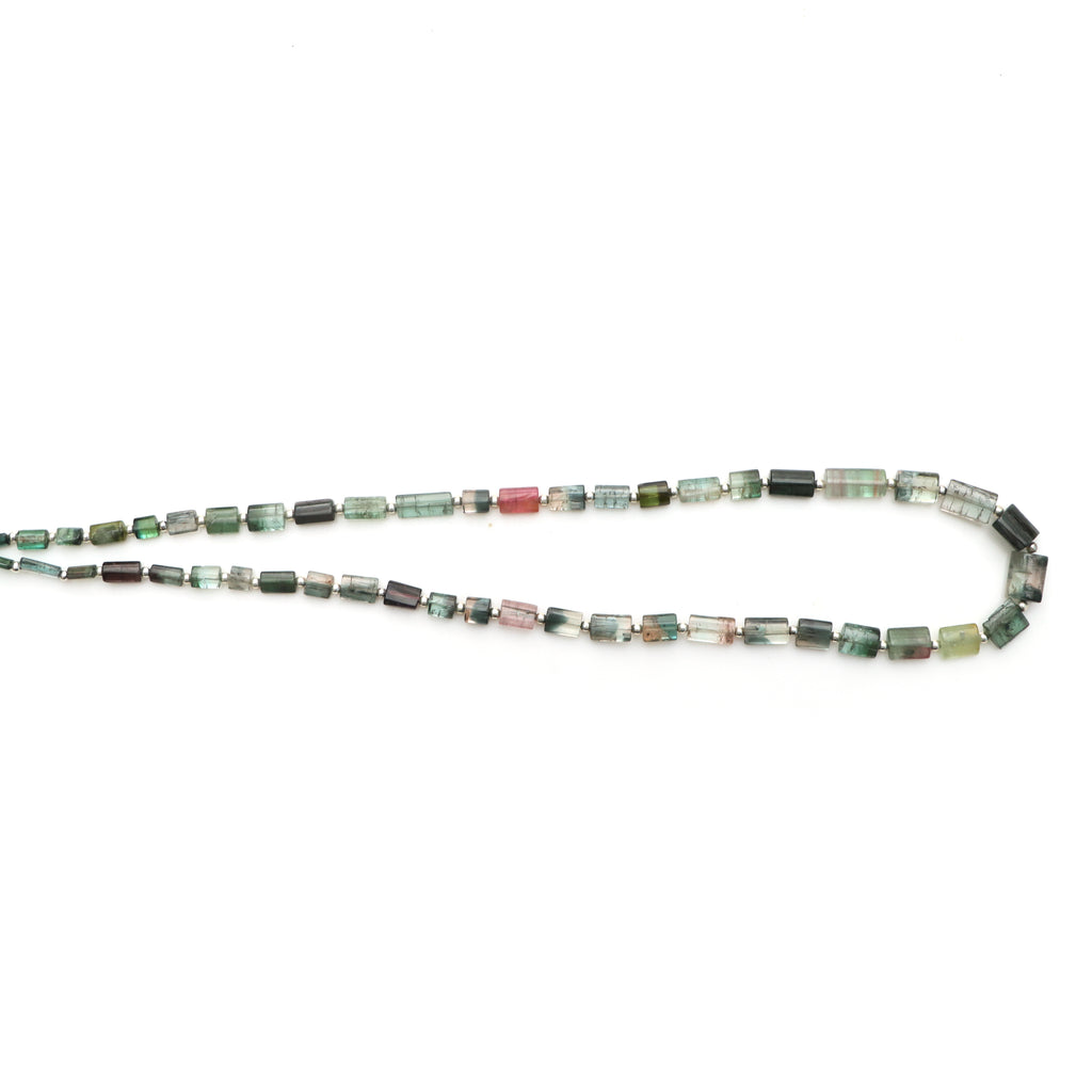 Natural Multi Tourmaline Smooth Rectangle Beads