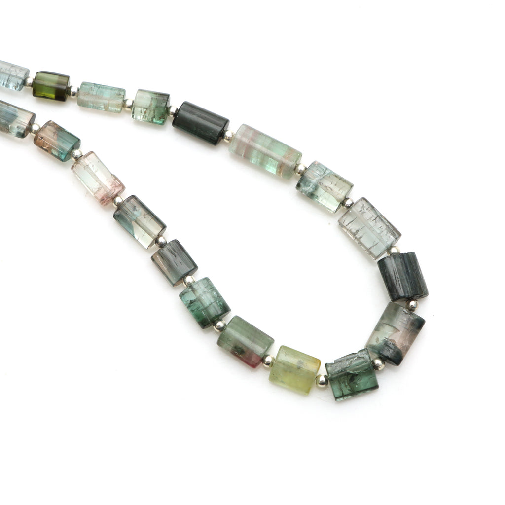 Natural Multi Tourmaline Smooth Rectangle Beads