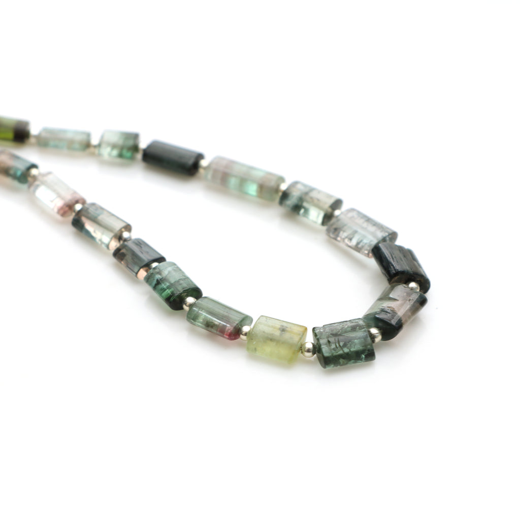 Natural Multi Tourmaline Smooth Rectangle Beads