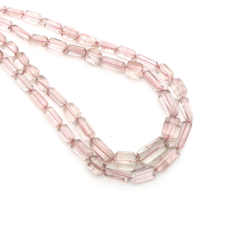 Pink Tourmaline Faceted Cylinder Beads for jewelry making