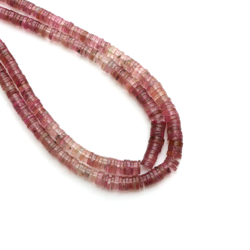 Natural Tourmaline Smooth Tyre Beads