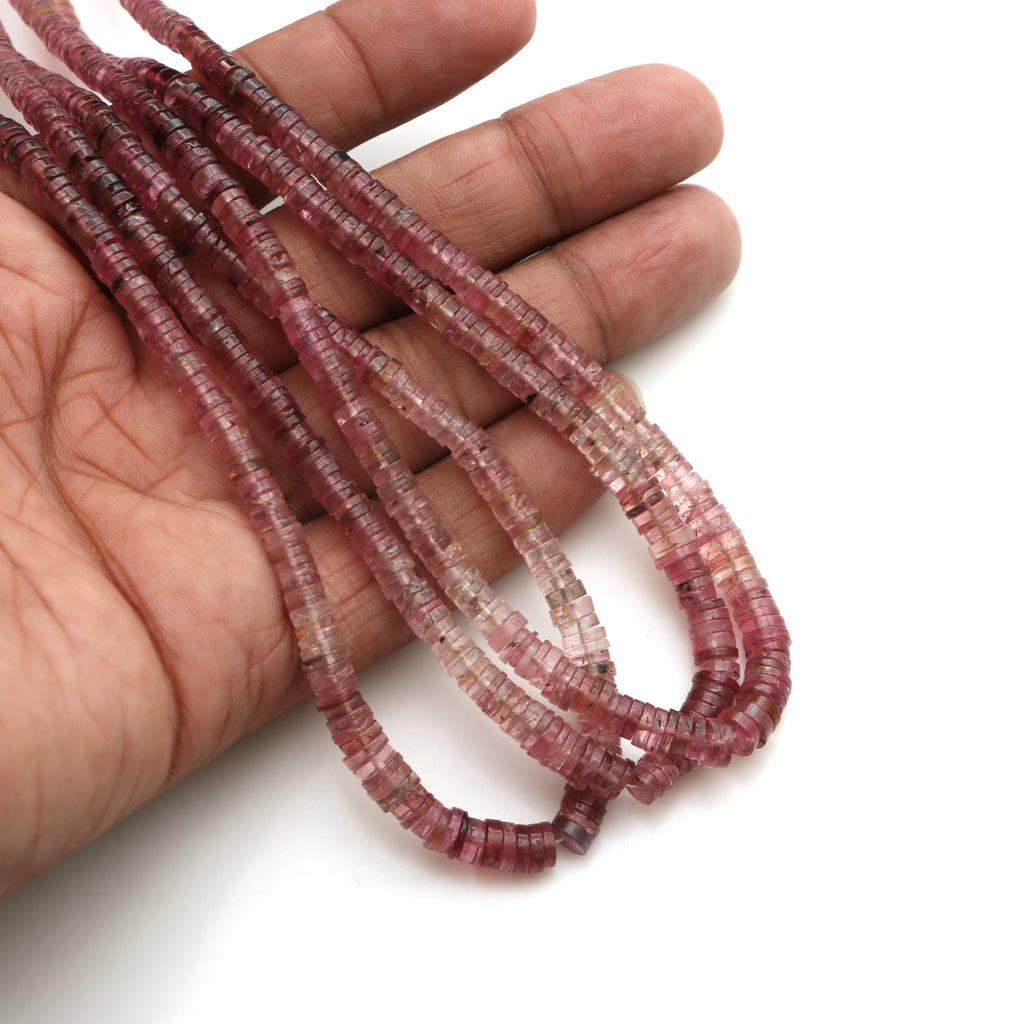 Natural Tourmaline Smooth Tyre Beads