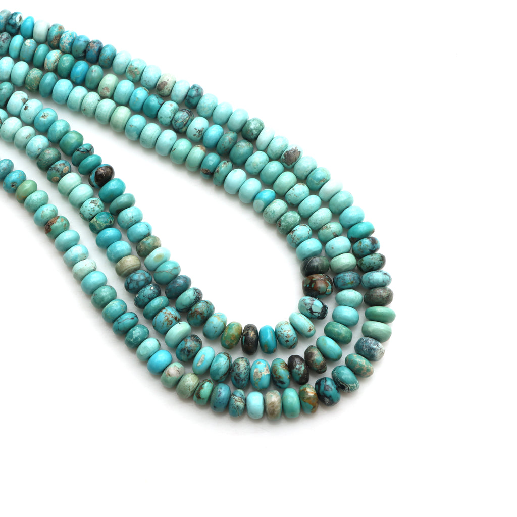 Turquoise Smooth Rondelle Beads