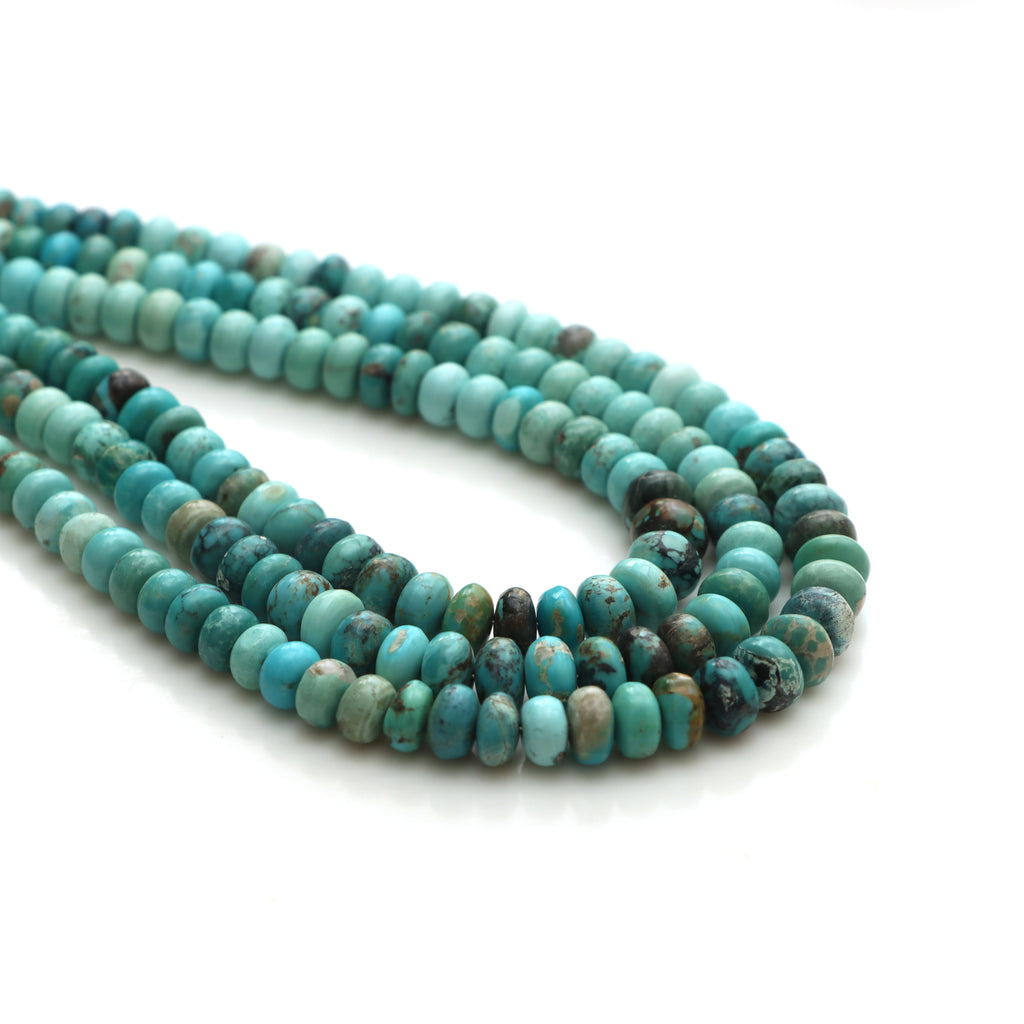 Turquoise Smooth Rondelle Beads