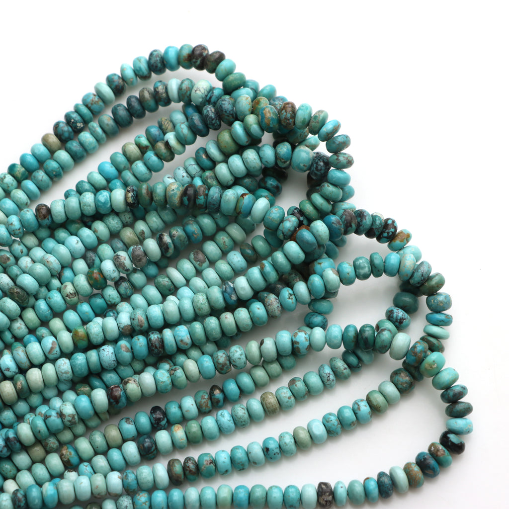 Turquoise Smooth Rondelle Beads