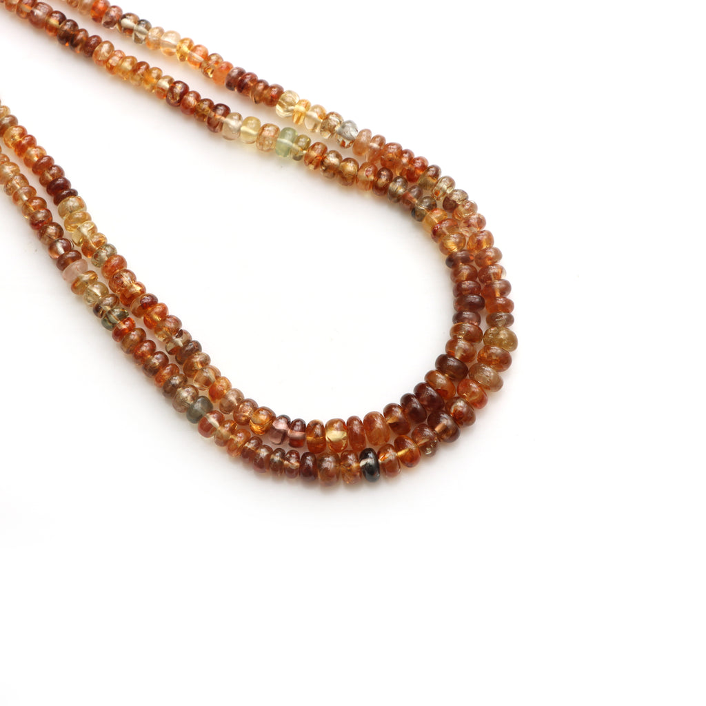 Natural Golden Zircon Smooth Rondelle Beads