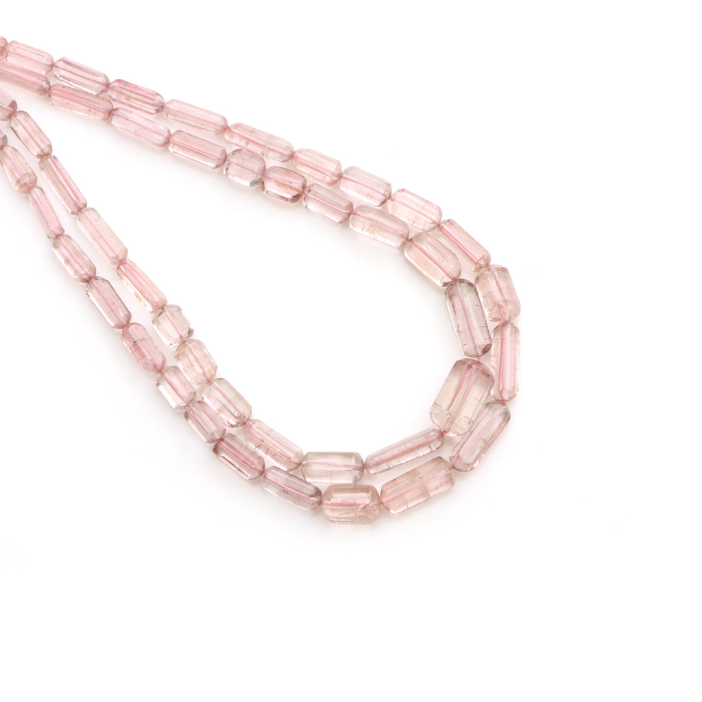 Pink Tourmaline smooth Cylinder Beads