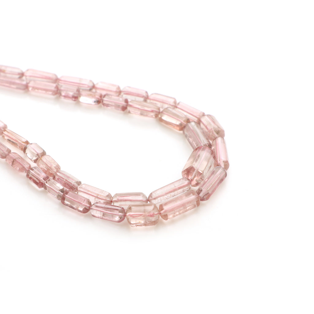 Pink Tourmaline smooth Cylinder Beads