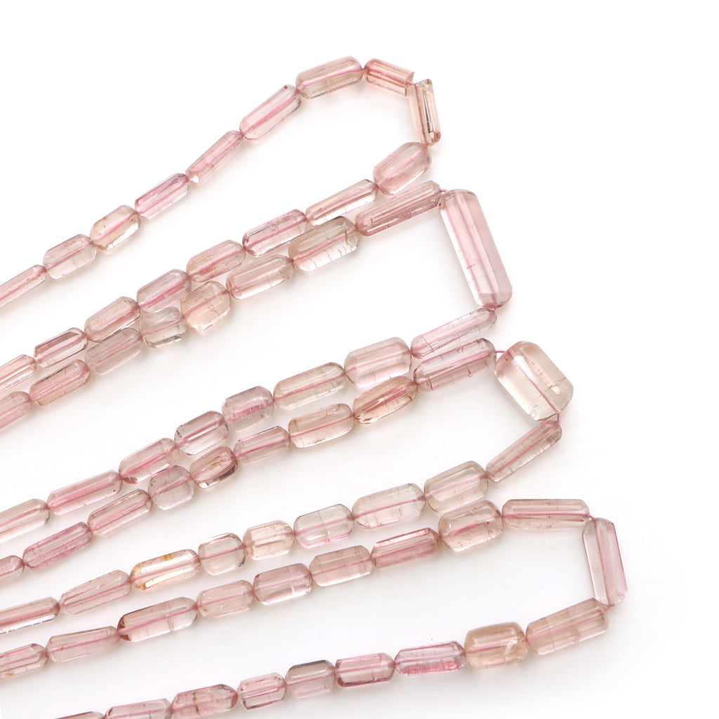 Pink Tourmaline smooth Cylinder Beads