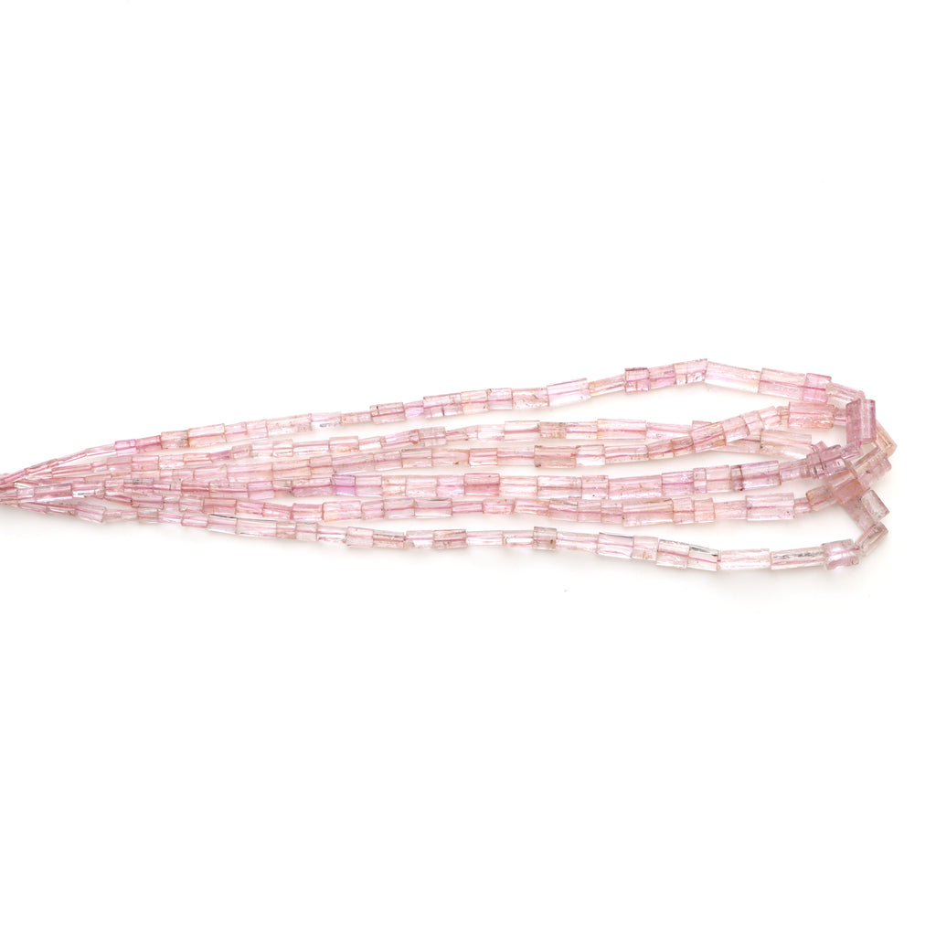 Pink Imperial Topaz Faceted Cylinder Beads