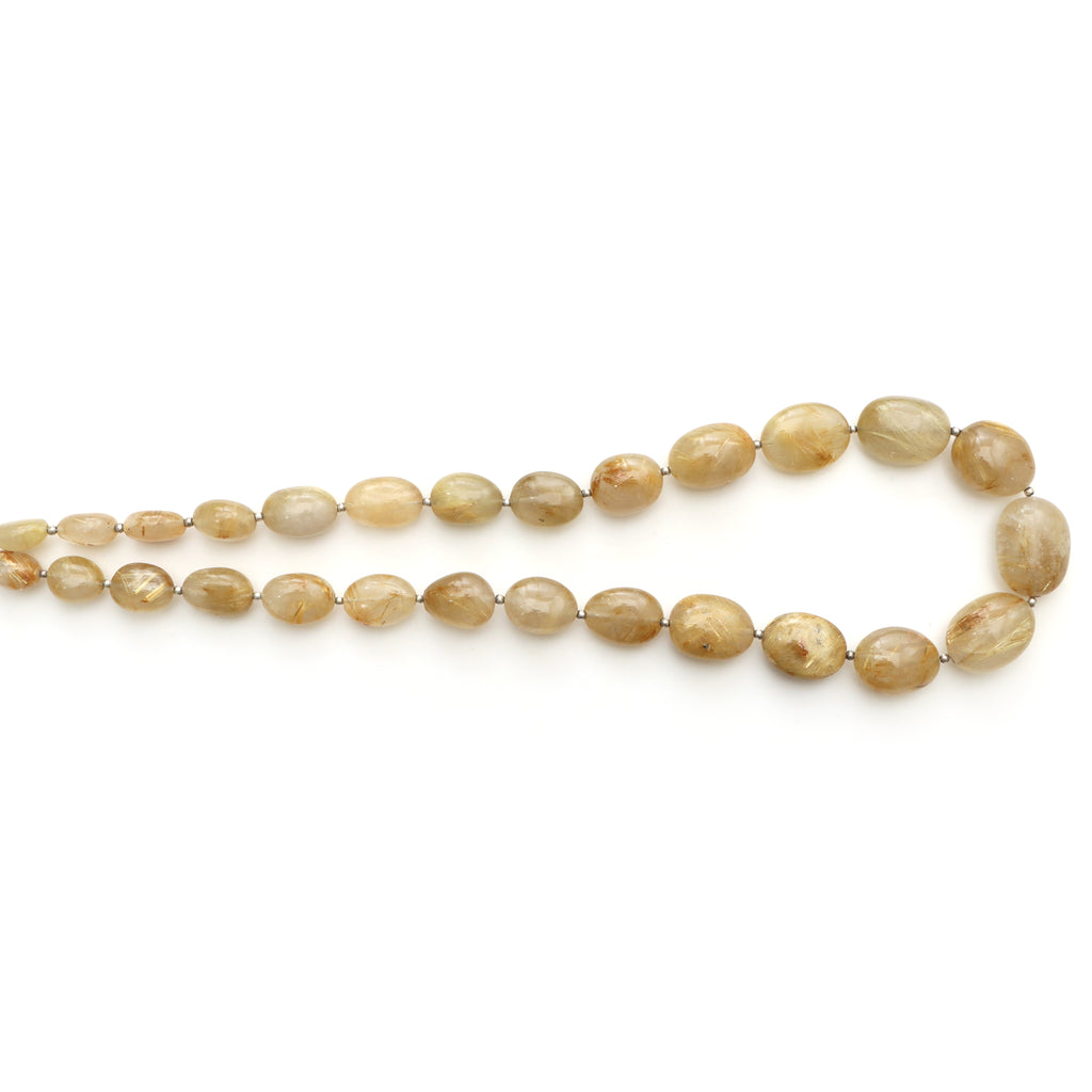 Golden Rutile Smooth Tumble Beads