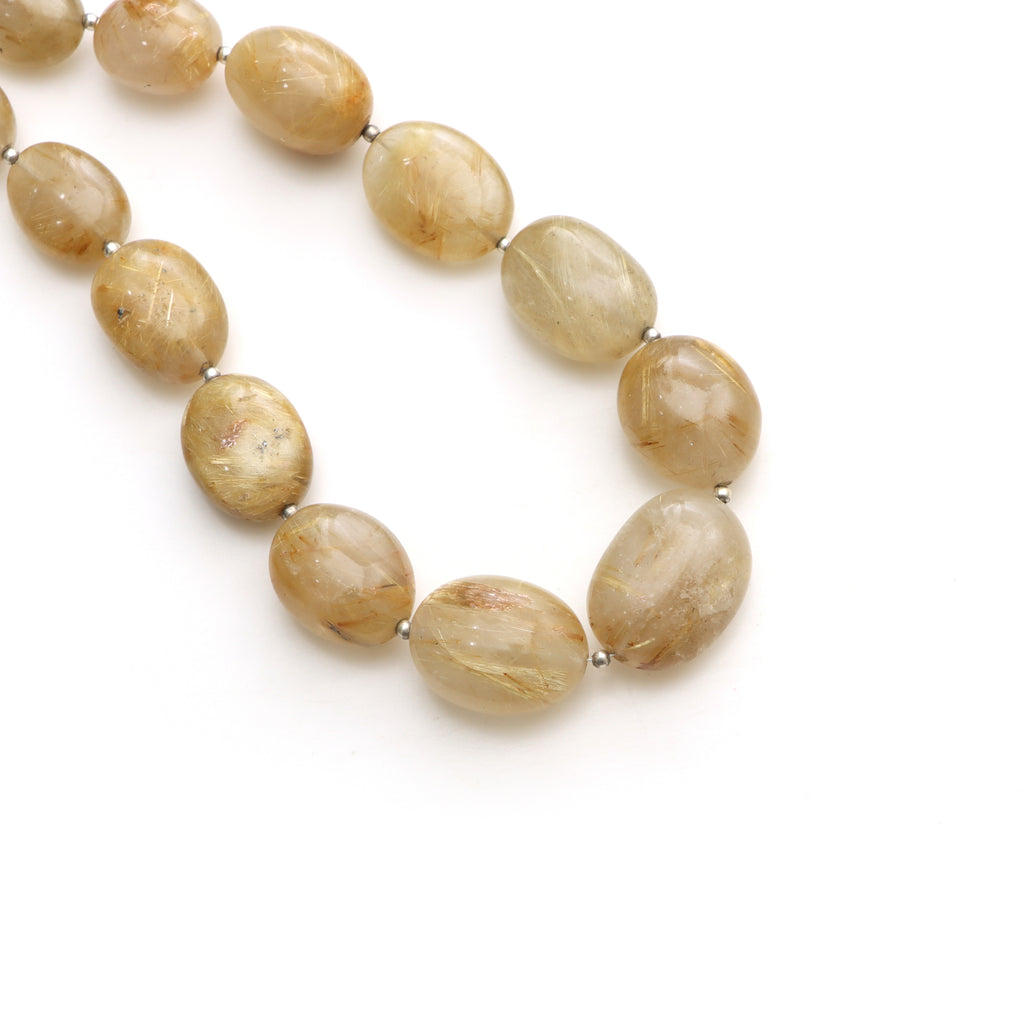 Golden Rutile Smooth Tumble Beads