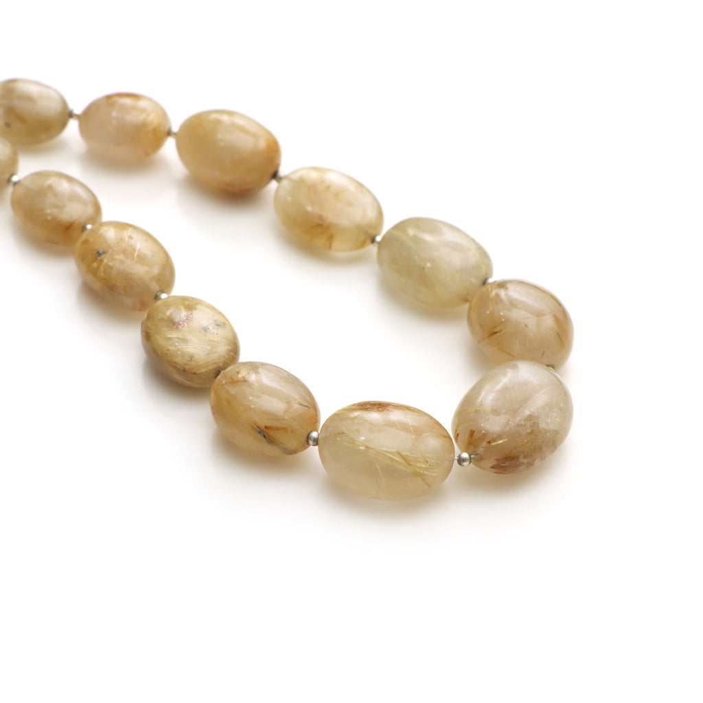 Golden Rutile Smooth Tumble Beads