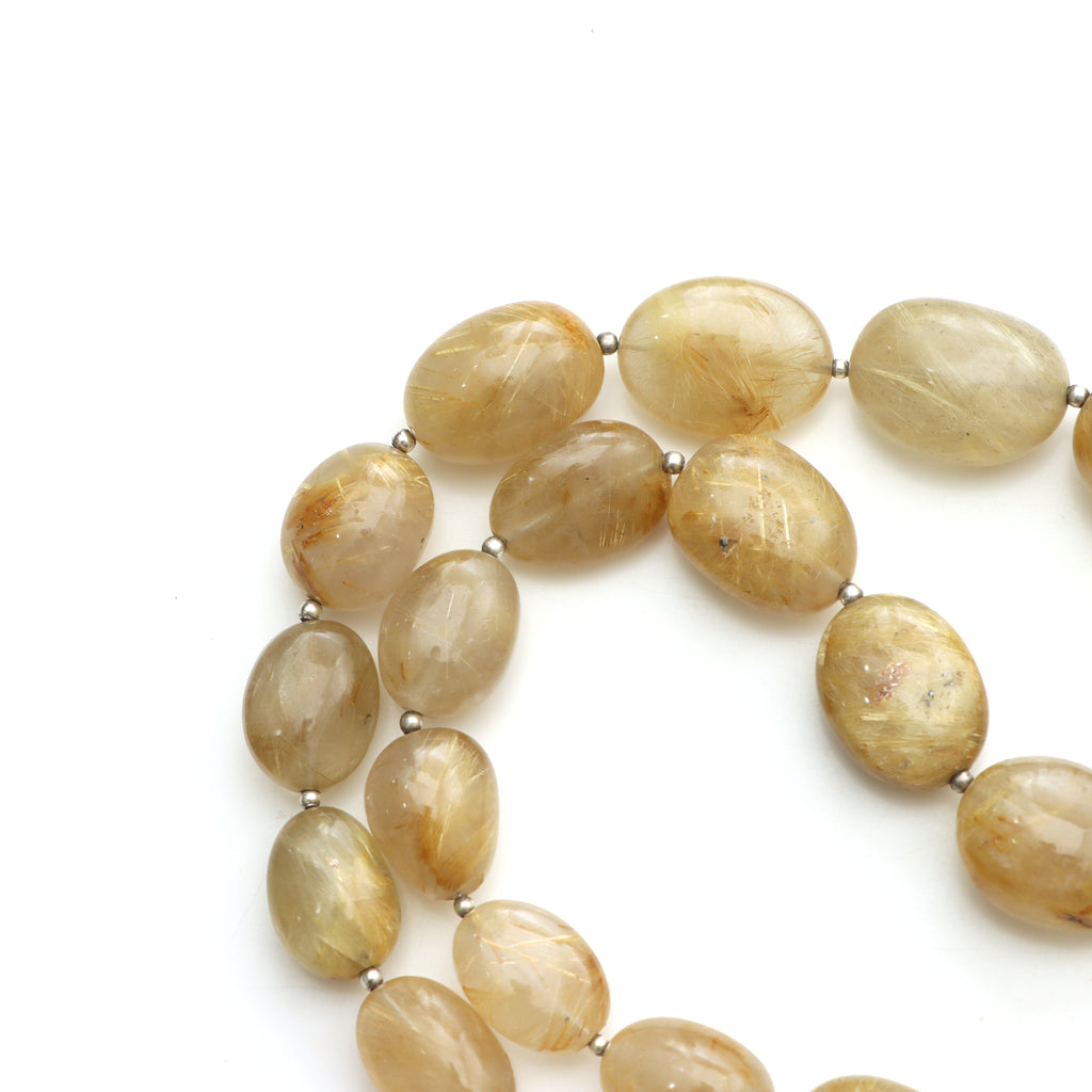 Golden Rutile Smooth Tumble Beads