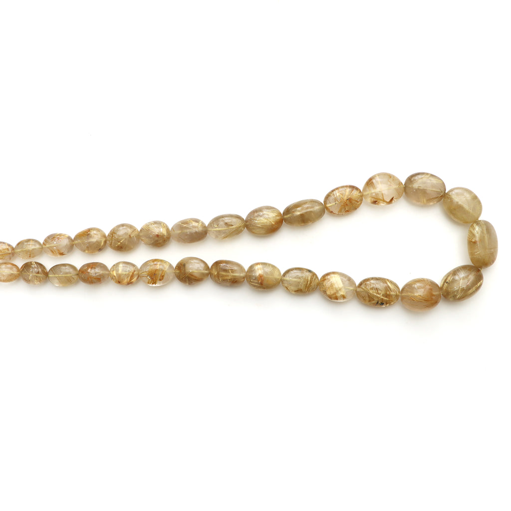 Golden Rutile Smooth Tumble Beads