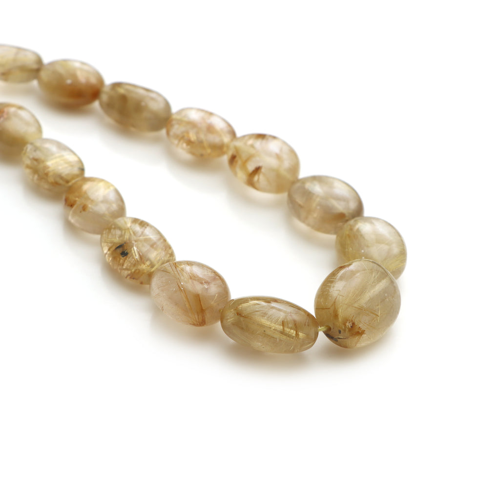 Golden Rutile Smooth Tumble Beads