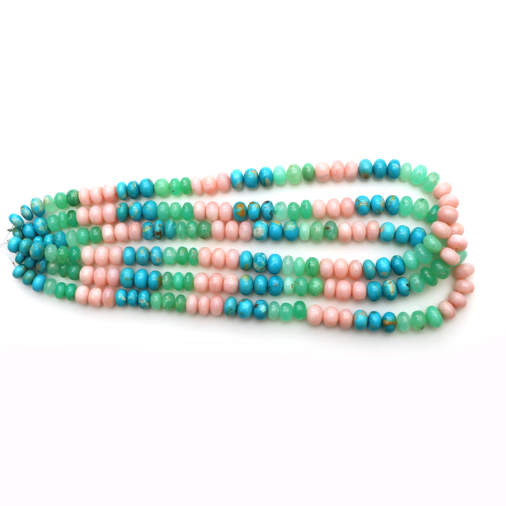 Mix Semi Smooth Rondelle Beads