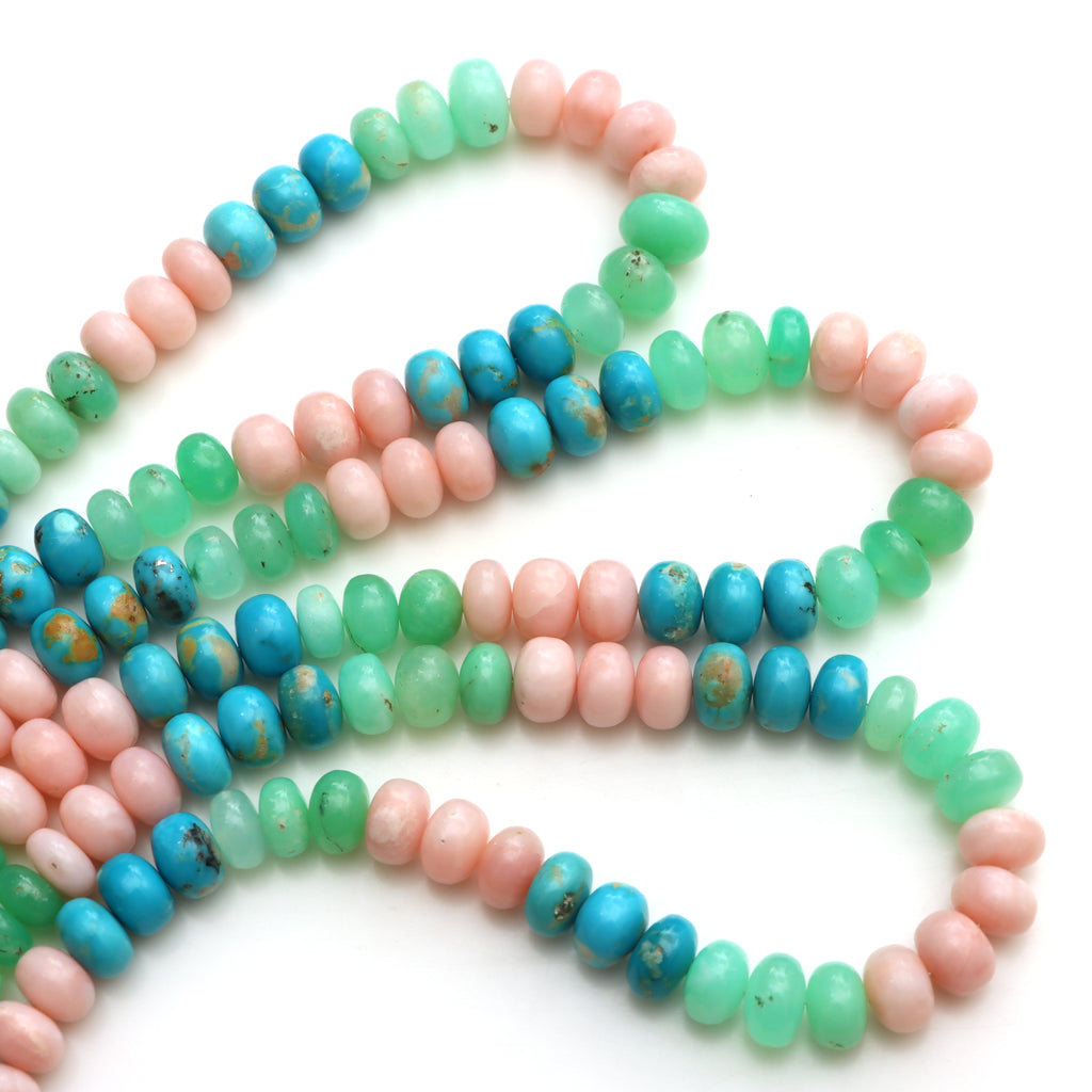 Mix Semi Smooth Rondelle Beads