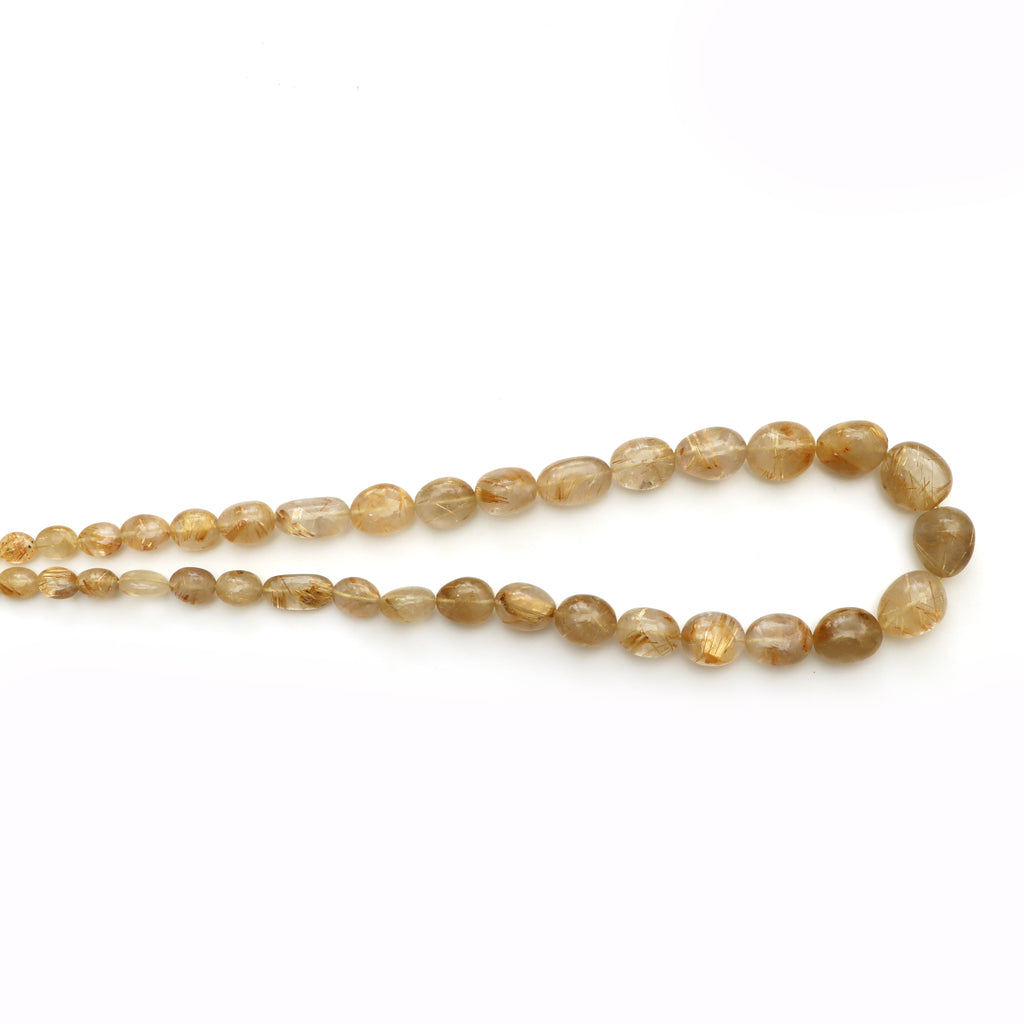 Golden Rutile Smooth Tumble Beads