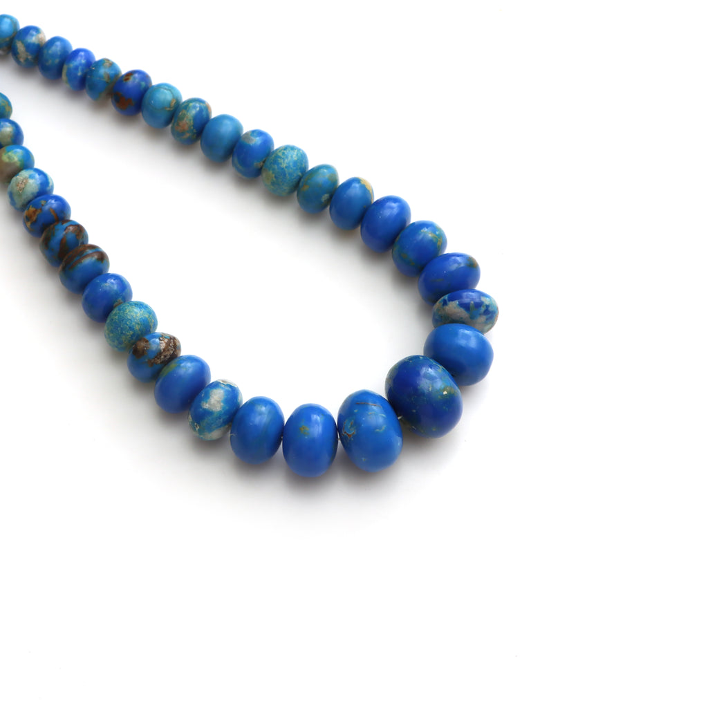 Ceruleite smooth rondelle beads