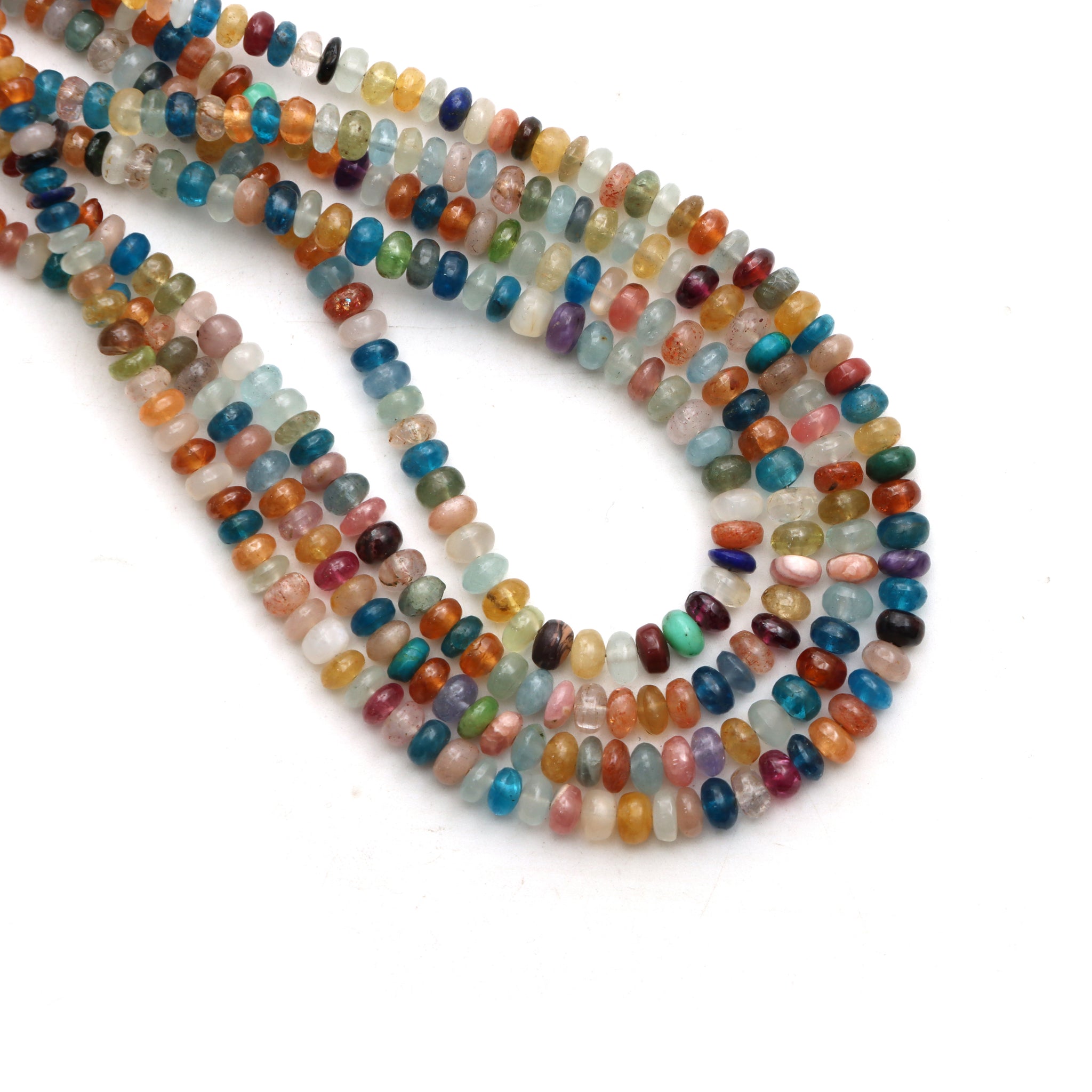 Natural factory Mix Semi Faceted Rondelle Beads, 3 mm, Mix Semi Jewelry Making Beads, 18 Inches Full Strand, Price Per Strand