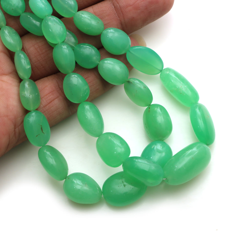 Jewelry Making Smooth Tumble green Beads