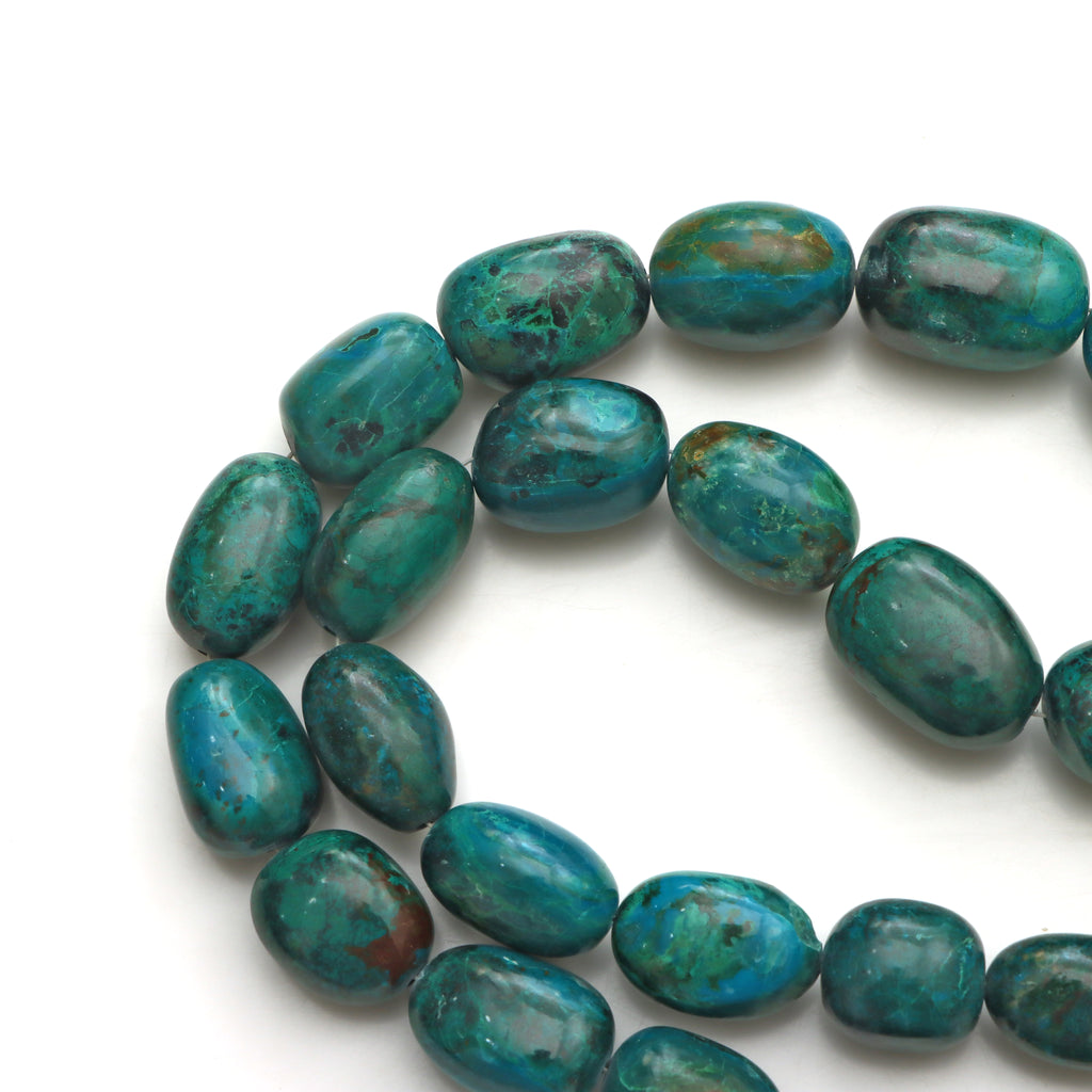 wholesale jewelry making Chrysocolla Smooth Tumble Beads