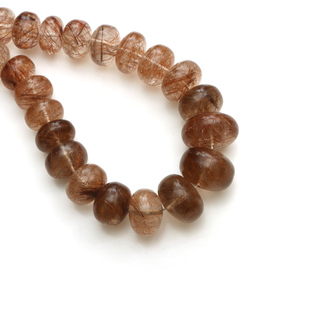 wholesale jewelry making Copper Rutile Smooth Roundel Beads