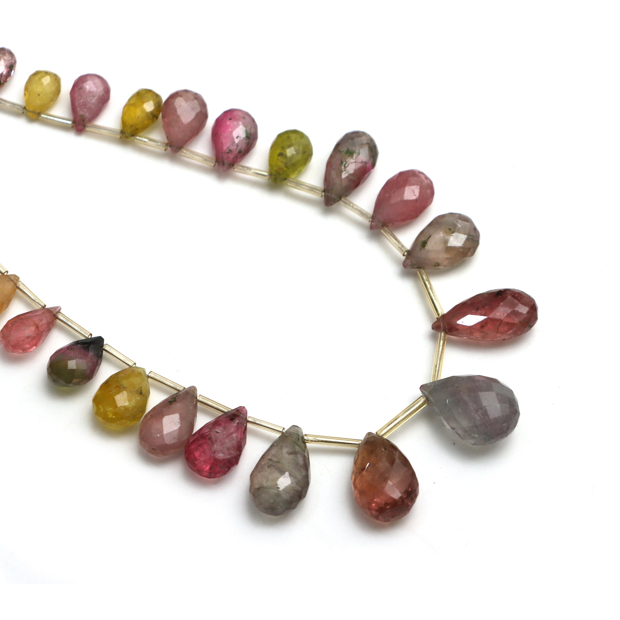 Multi Tourmaline Faceted Pear Shape Natural Beads,Multi Tourmaline Pear Shape Beads,Multi Tourmaline Beads,Tourmaline 2024 Faceted Beads