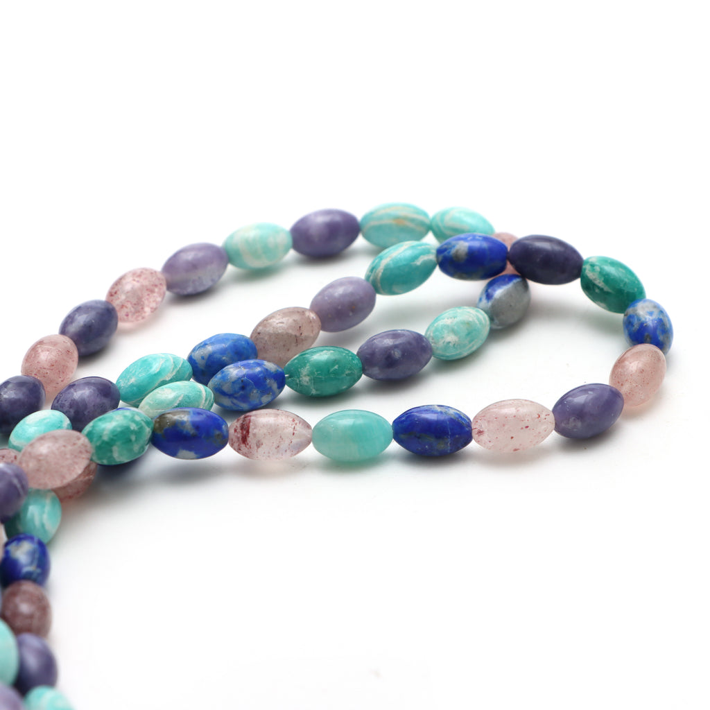 Mix Semi Smooth Barrel Beads