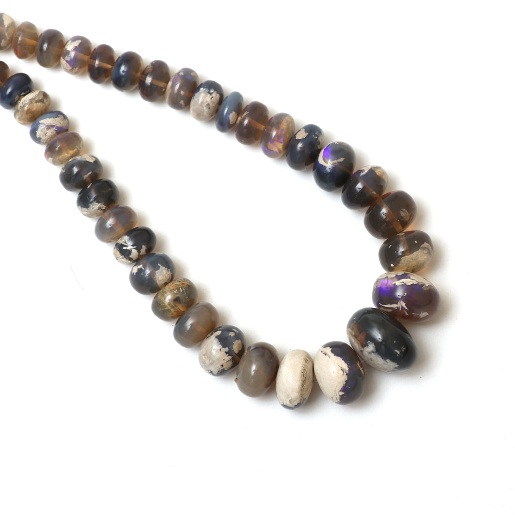 Natural Australian Opal Smooth Rondelle Beads, 7 mm to 17.5 mm, Australian Opal Rondelle Beads, 19 Inches Full Strand, Price Per Strand - National Facets, Gemstone Manufacturer, Natural Gemstones, Gemstone Beads, Gemstone Carvings