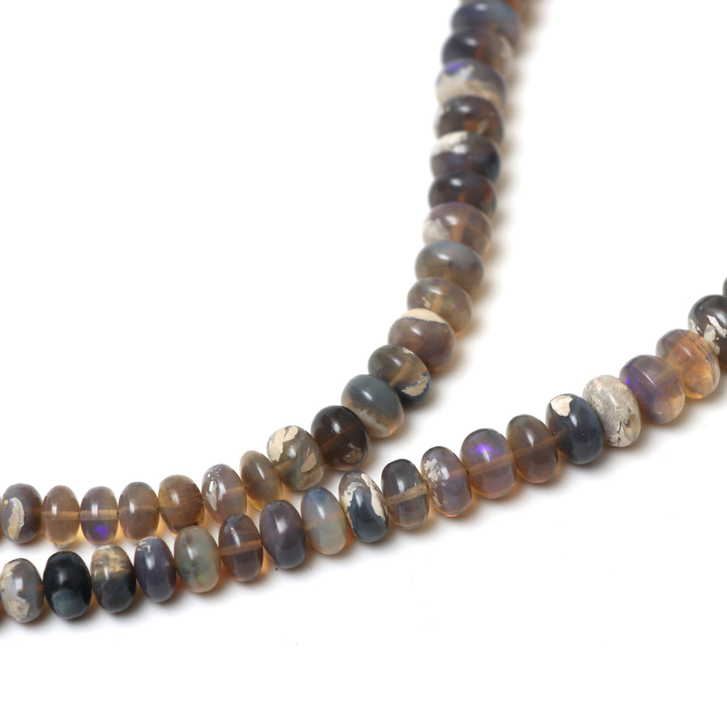 Natural Australian Opal Smooth Rondelle Beads, 7 mm to 17.5 mm, Australian Opal Rondelle Beads, 19 Inches Full Strand, Price Per Strand - National Facets, Gemstone Manufacturer, Natural Gemstones, Gemstone Beads, Gemstone Carvings