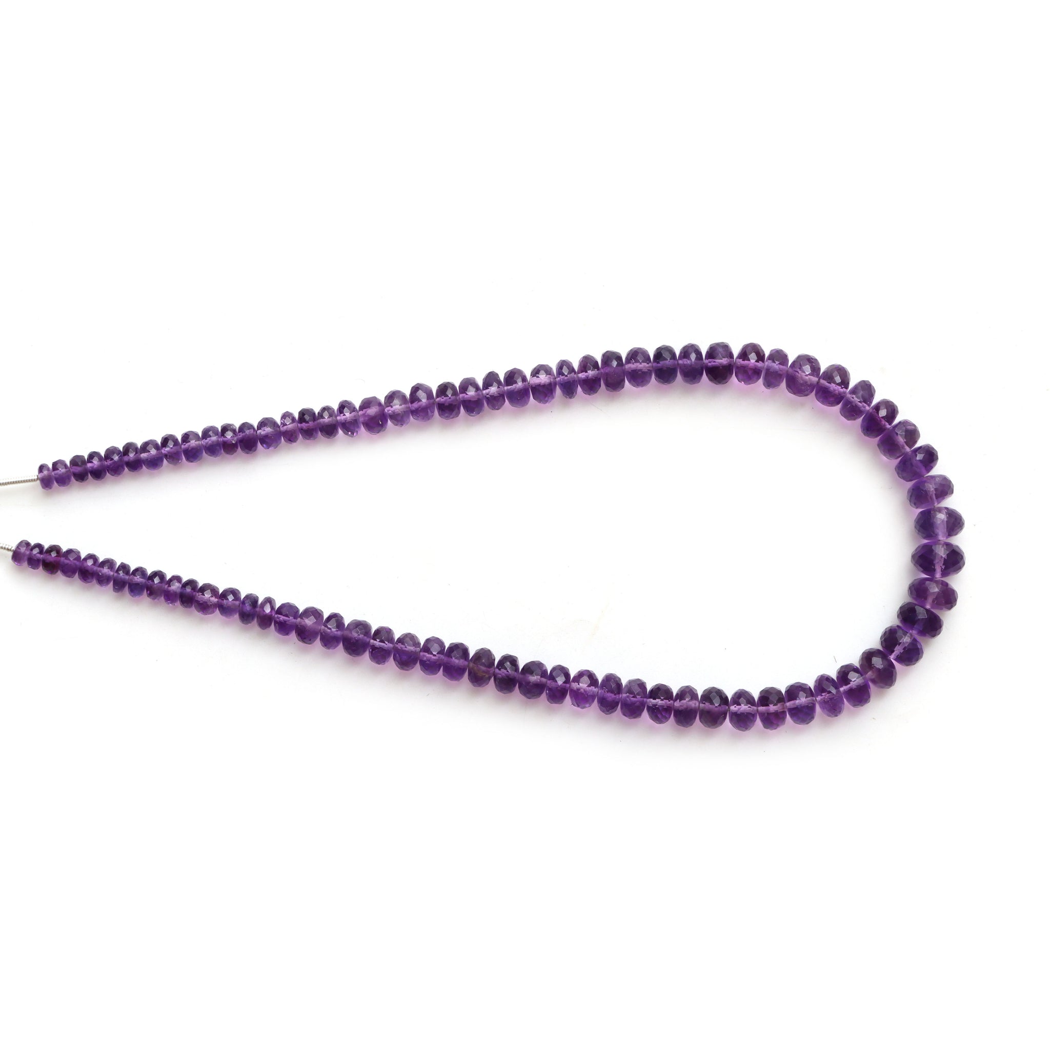 Classic 17MM 1 Line 347CTS store Natural Purple AMETHYST FACETED Oval BEADS Necklace