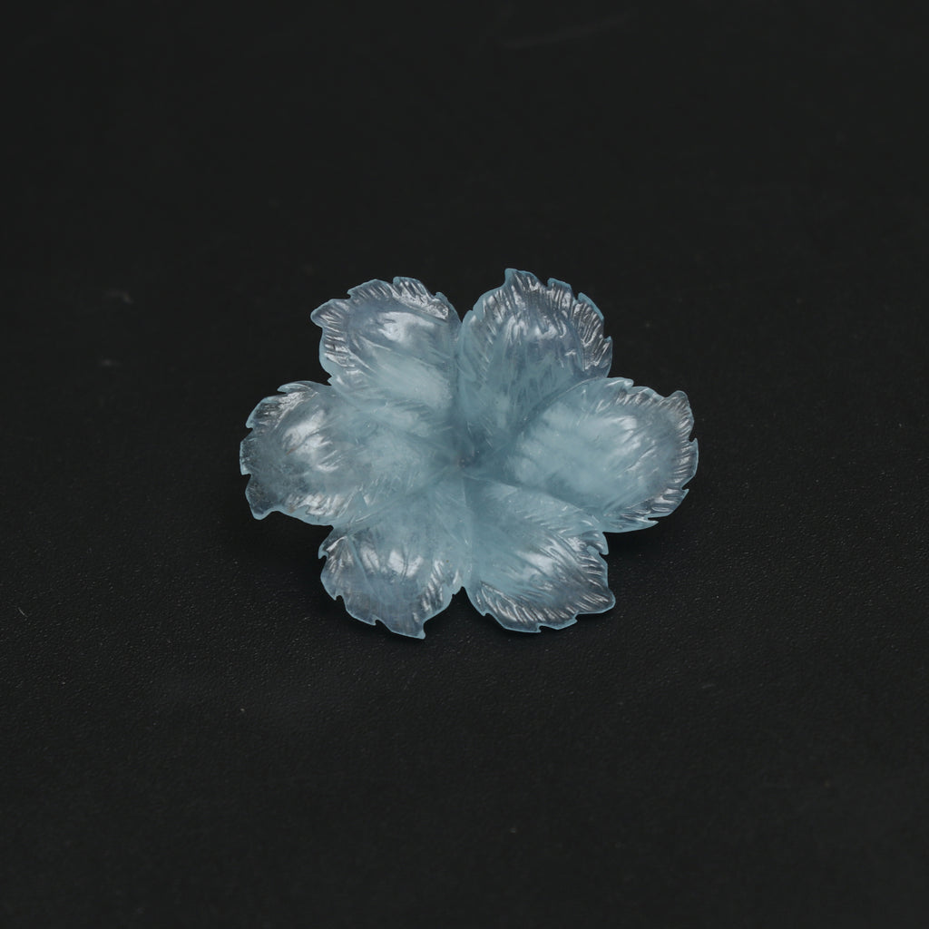 Natural Aquamarine Flower Carving Loose Gemstone, 21x16 mm, Aquamarine Flower, Aquamarine Carving Jewelry Making Gemstone, 1 Piece - National Facets, Gemstone Manufacturer, Natural Gemstones, Gemstone Beads, Gemstone Carvings