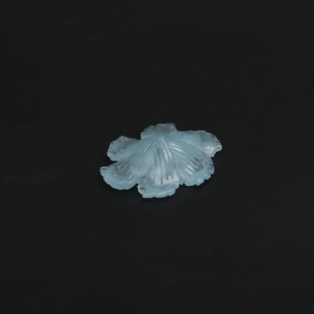 Natural Aquamarine Flower Carving Loose Gemstone, 21x16 mm, Aquamarine Flower, Aquamarine Carving Jewelry Making Gemstone, 1 Piece - National Facets, Gemstone Manufacturer, Natural Gemstones, Gemstone Beads, Gemstone Carvings