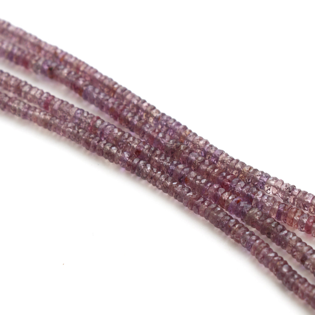 Natural Sapphire Faceted Tyre Beads, 3 mm to 5.5 mm, Sapphire Jewelry Handmade Gift for Women, 18 Inch Full Strand, Price Per Strand - National Facets, Gemstone Manufacturer, Natural Gemstones, Gemstone Beads, Gemstone Carvings