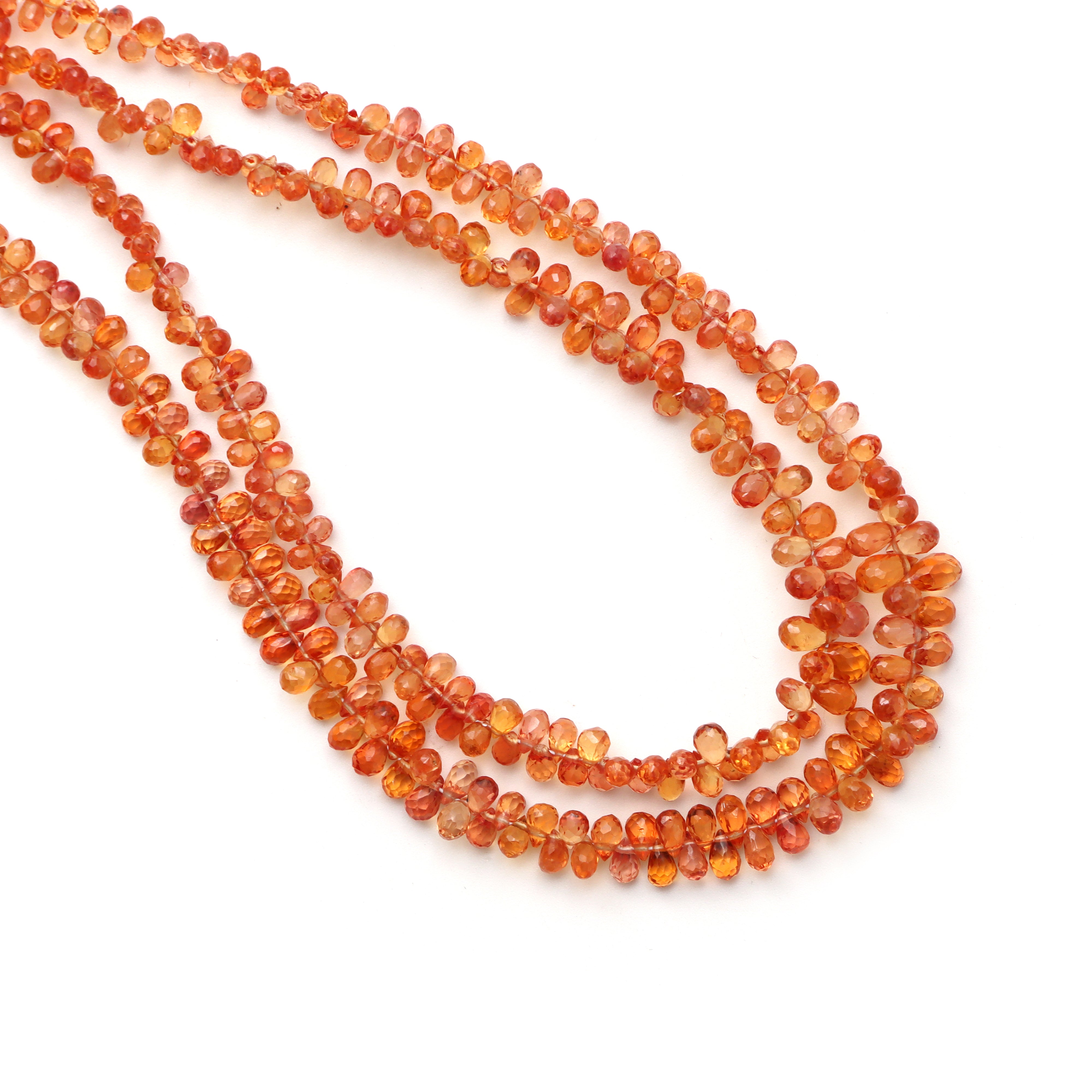 Orange Natural Gemstone Beads  Yellow Orange Stone Beads