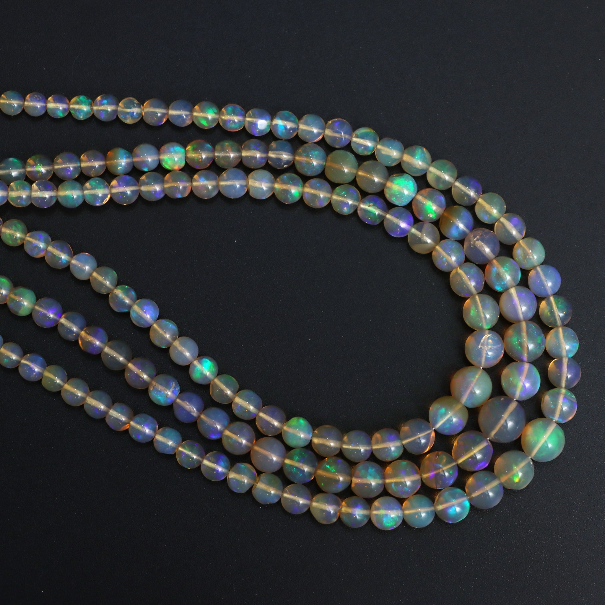 Ethiopian Opal Beads | Smooth Opal top Balls | Natural Opal Balls | Wholesale Opal Balls | Boho Jewelry Necklace | Fire Opal Jewelry Necklace